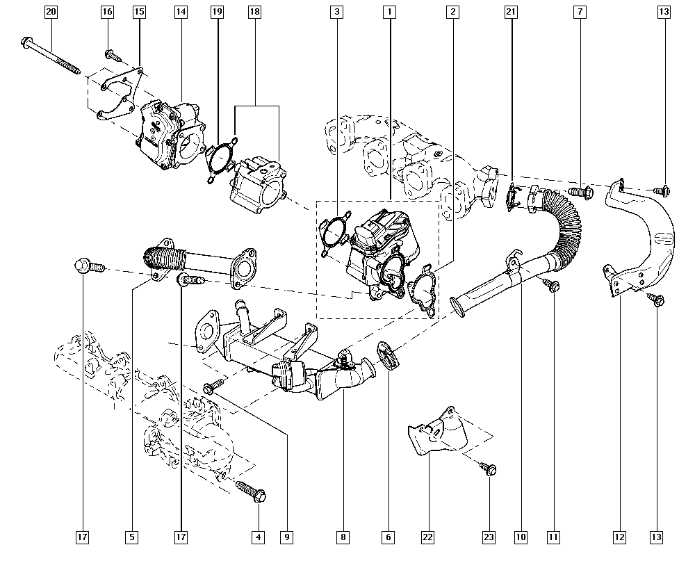 RENAULT 147105543R - Клапан повернення ОГ autozip.com.ua