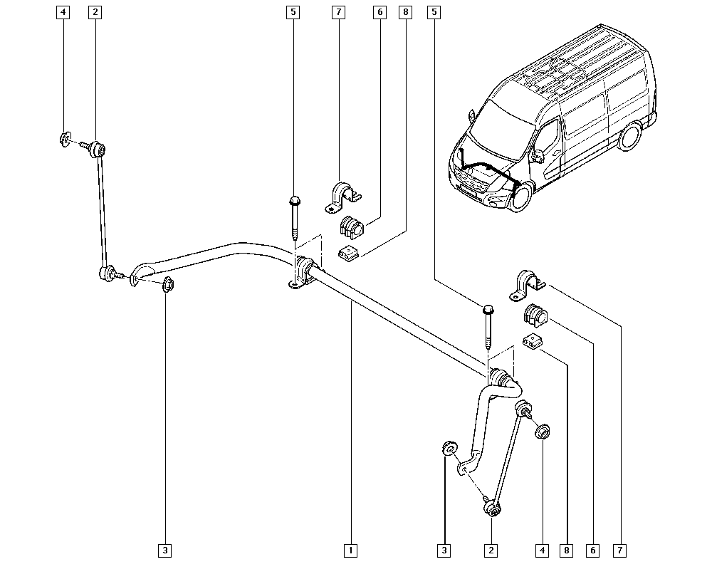 RENAULT 54 61 800 04R - Тяга / стійка, стабілізатор autozip.com.ua