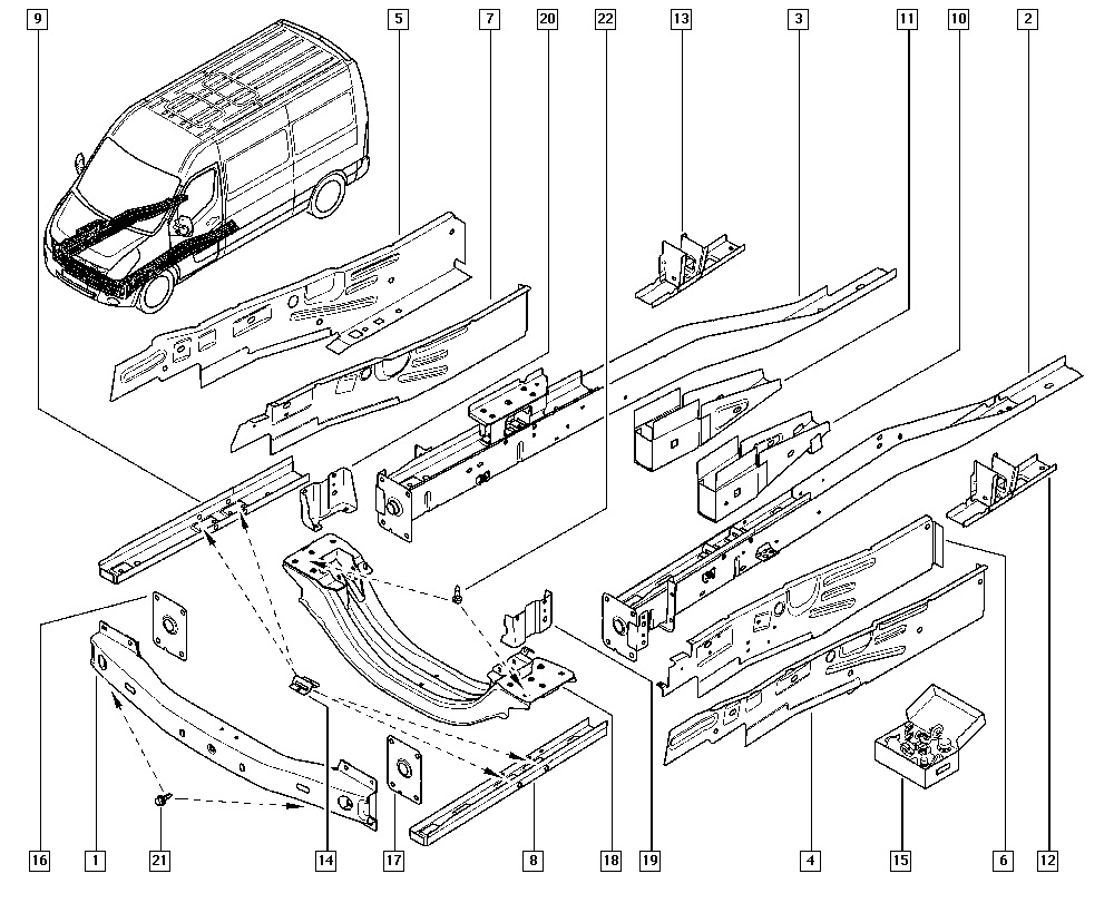 RENAULT 752108967R - Поперечна балка autozip.com.ua