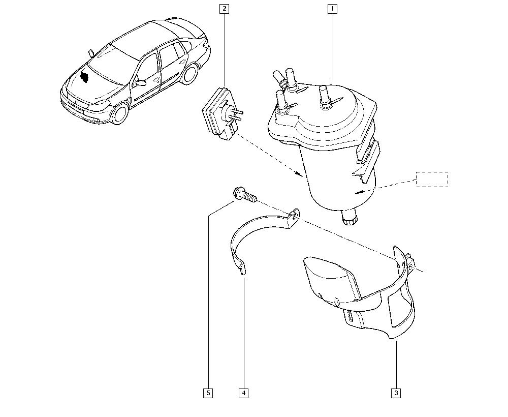 NISSAN 8200458337 - Паливний фільтр autozip.com.ua