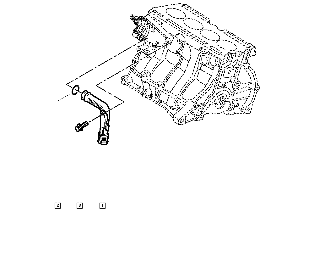 RENAULT 7700111985 - Трубка охолоджуючої рідини autozip.com.ua