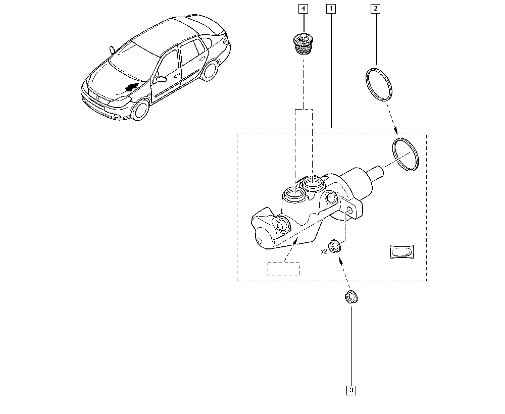 RENAULT TRUCKS 7701206313 - Головний гальмівний циліндр autozip.com.ua