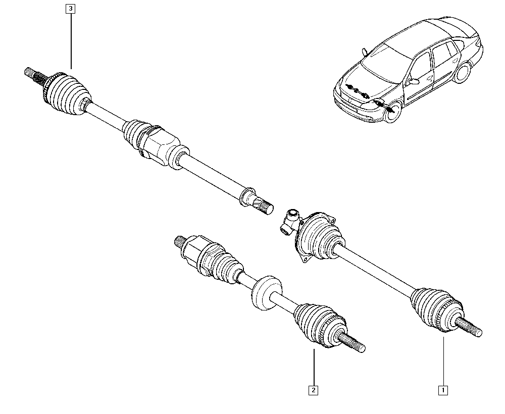 DACIA 39100-4165R - Приводний вал autozip.com.ua