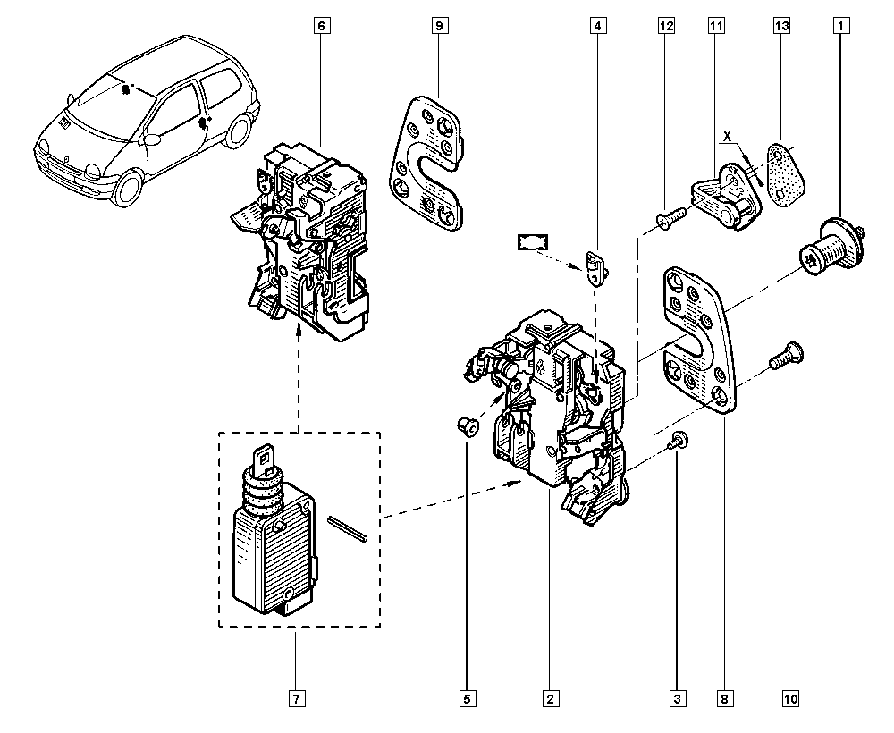 RENAULT 7700423922 - Замок двері autozip.com.ua