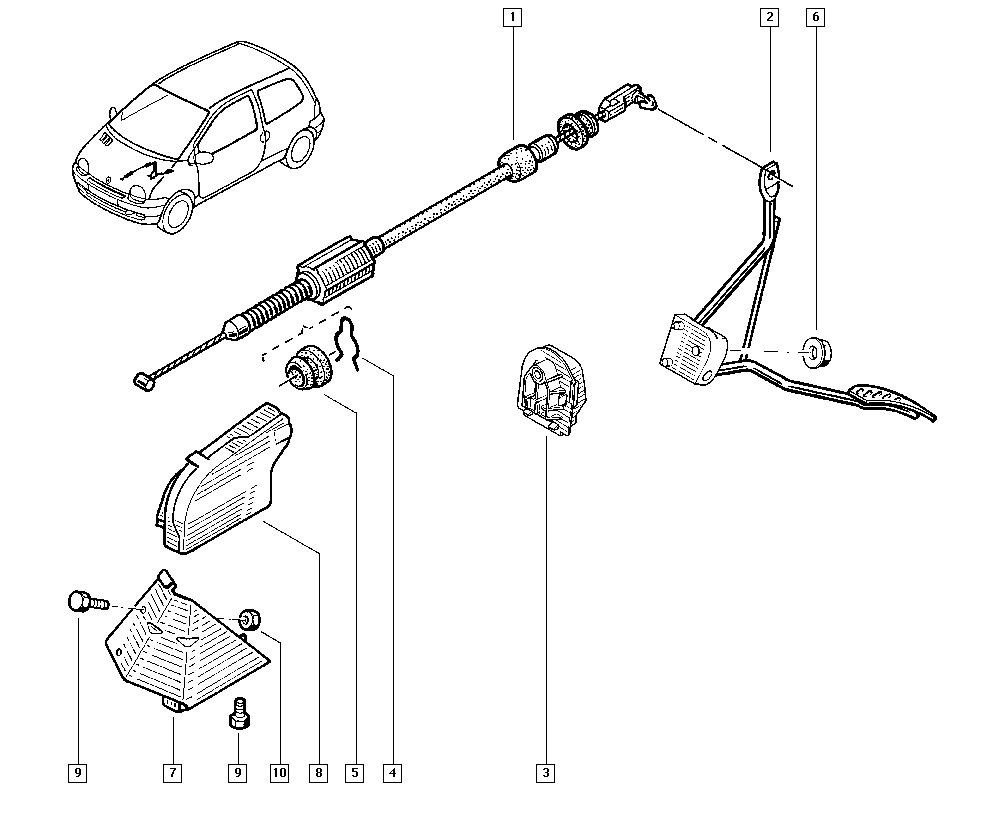 RENAULT 7700427910 - Тросик газу autozip.com.ua