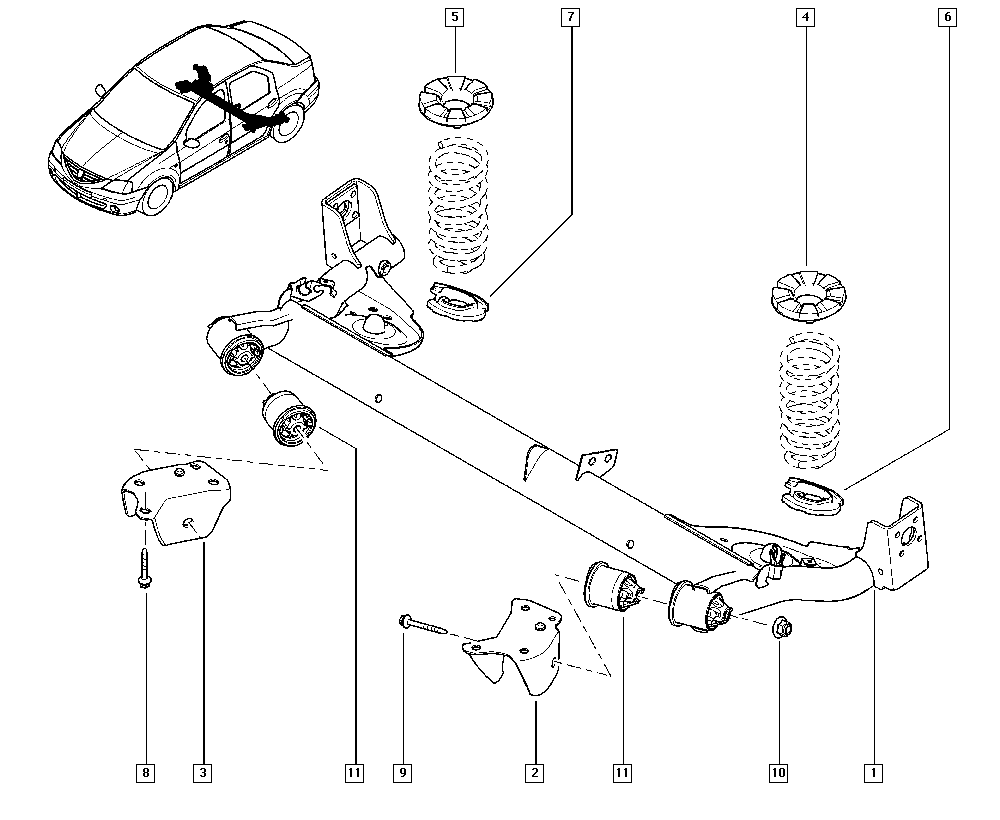 RENAULT 555019768R - Сайлентблок, важеля підвіски колеса autozip.com.ua