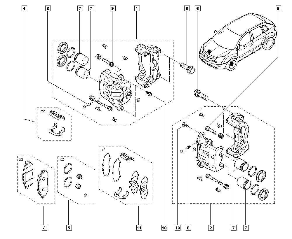 RENAULT 410603072R - Гальмівні колодки, дискові гальма autozip.com.ua