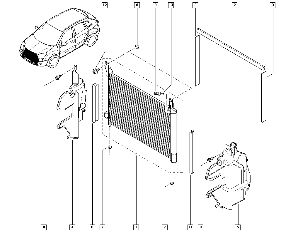 RENAULT 92 10 051 15R - Конденсатор, кондиціонер autozip.com.ua