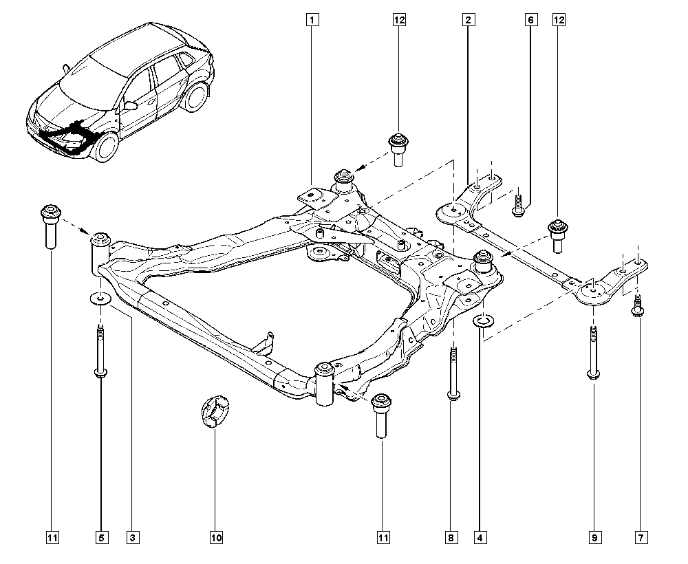 RENAULT 54400-JY20A - Втулка, балка мосту autozip.com.ua