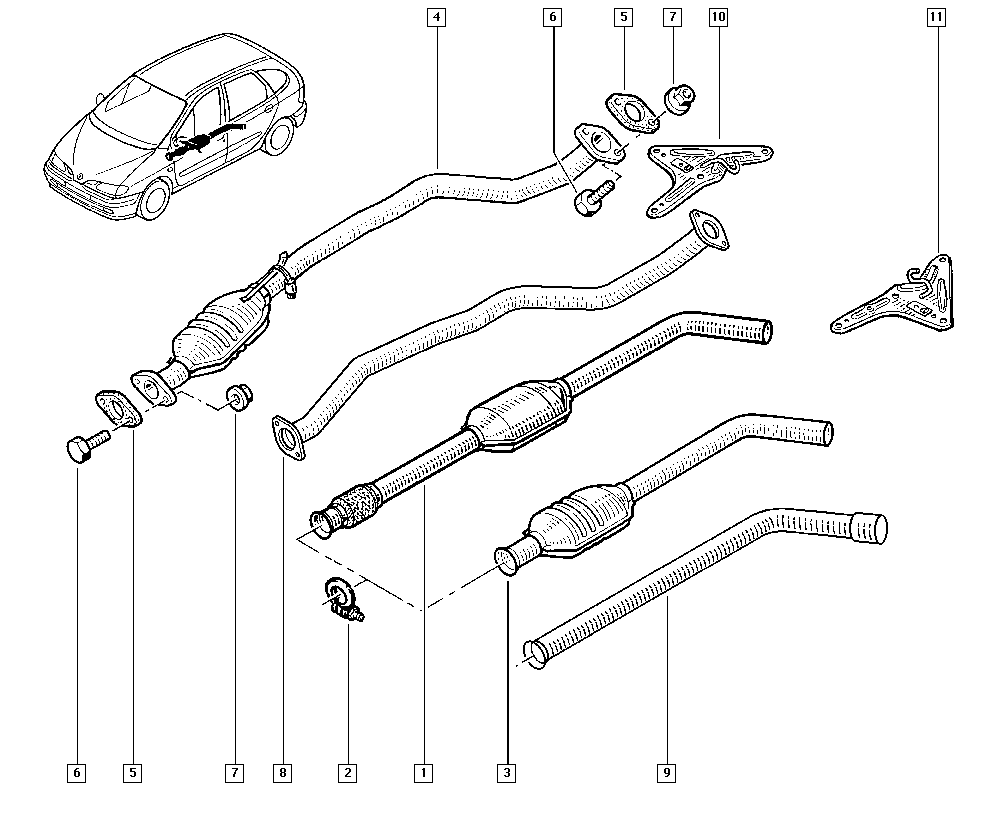 RENAULT 82 00 187 969 - Середній глушник вихлопних газів autozip.com.ua