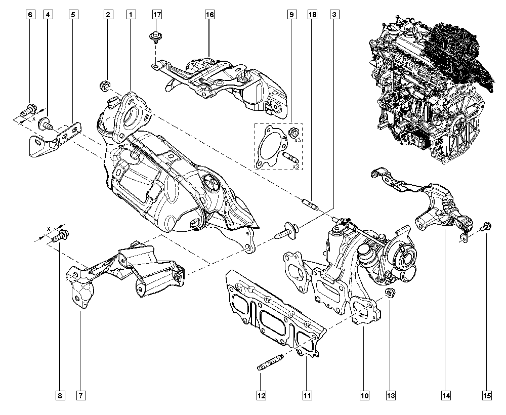 DACIA 208A05276R - Каталізатор autozip.com.ua