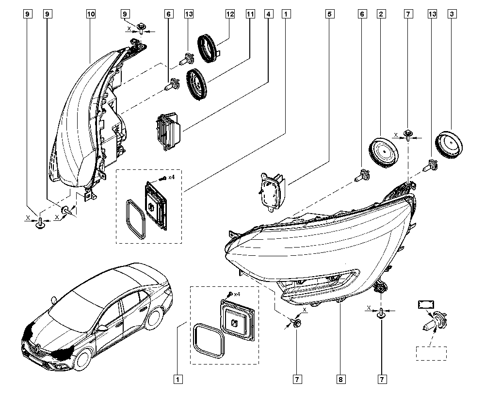 RENAULT 260102686R - Основна фара autozip.com.ua