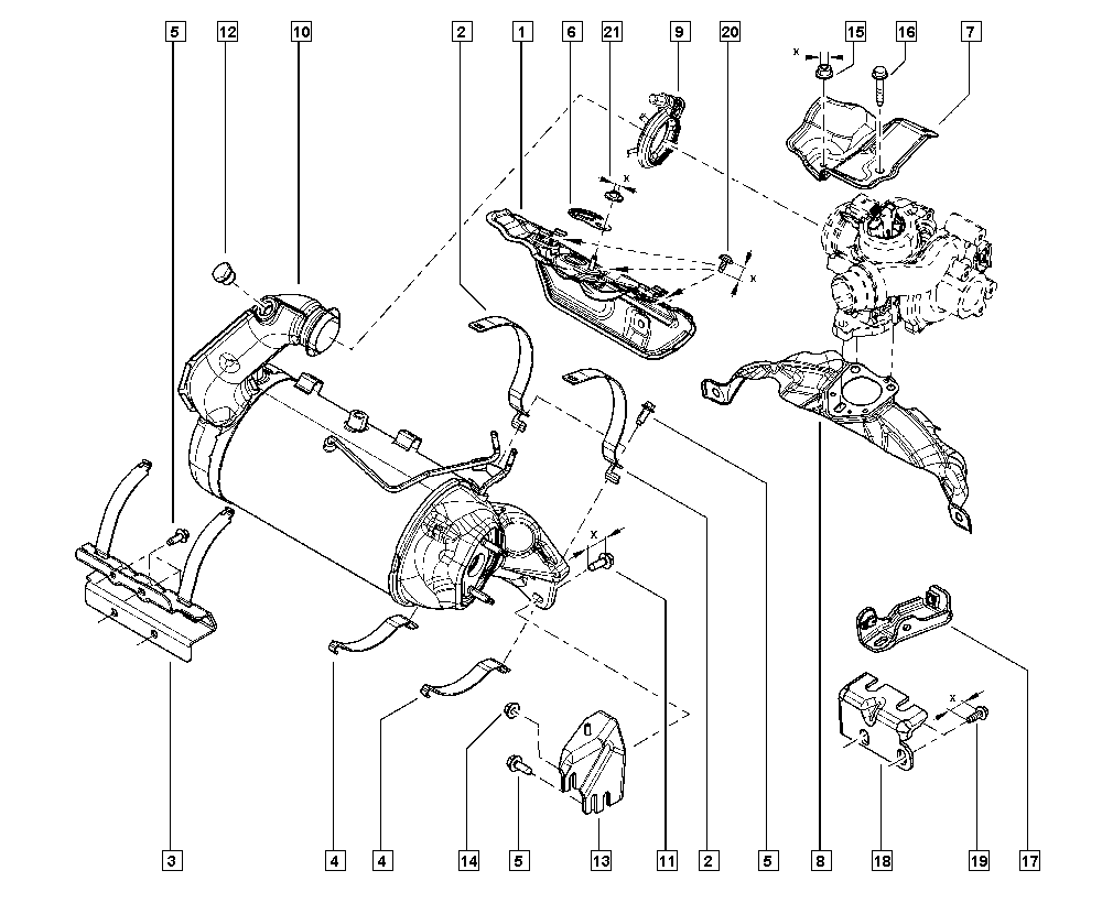 RENAULT 208A00506R - Сажі / частковий фільтр, система вихлопу ОГ autozip.com.ua