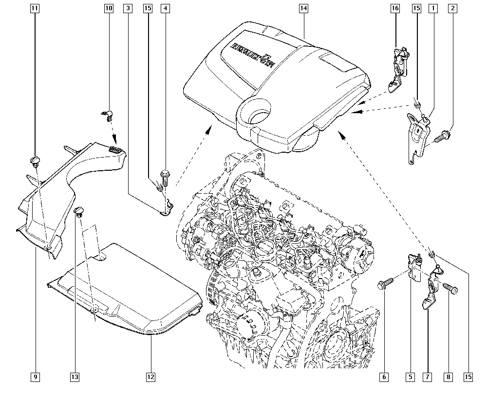 RENAULT 8200438565 - Зажим, молдинг / захисна накладка autozip.com.ua