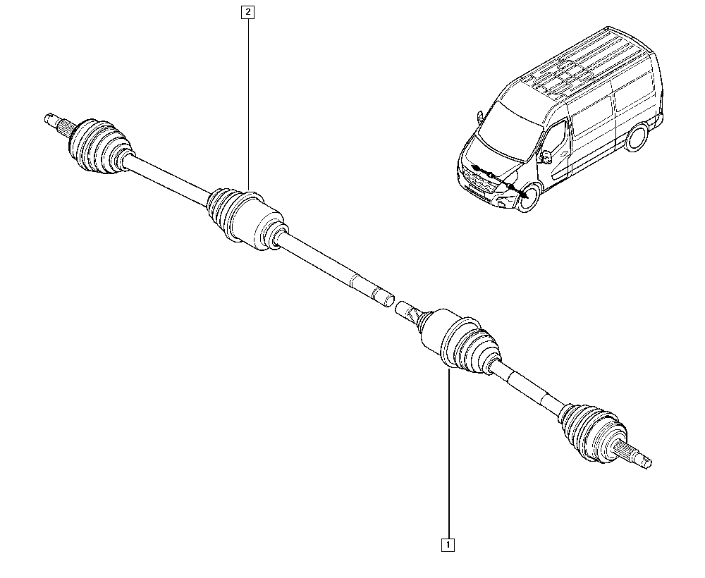 RENAULT 391002176R - Приводний вал autozip.com.ua