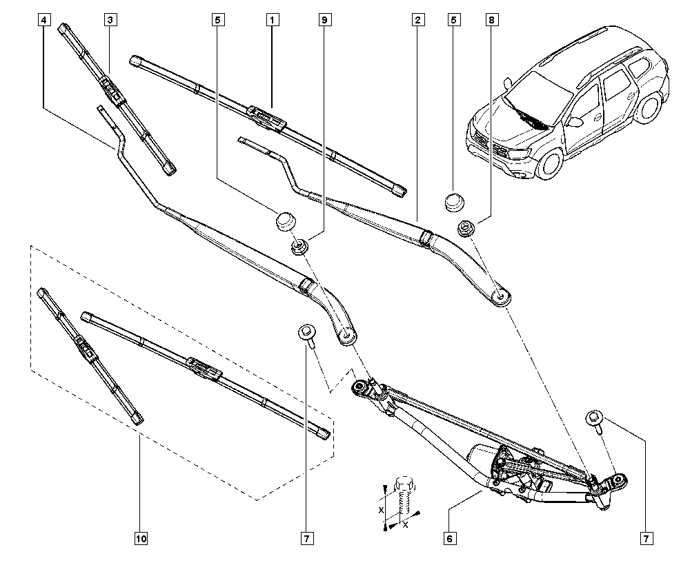 DACIA 28 89 054 01R - Щітка склоочисника autozip.com.ua