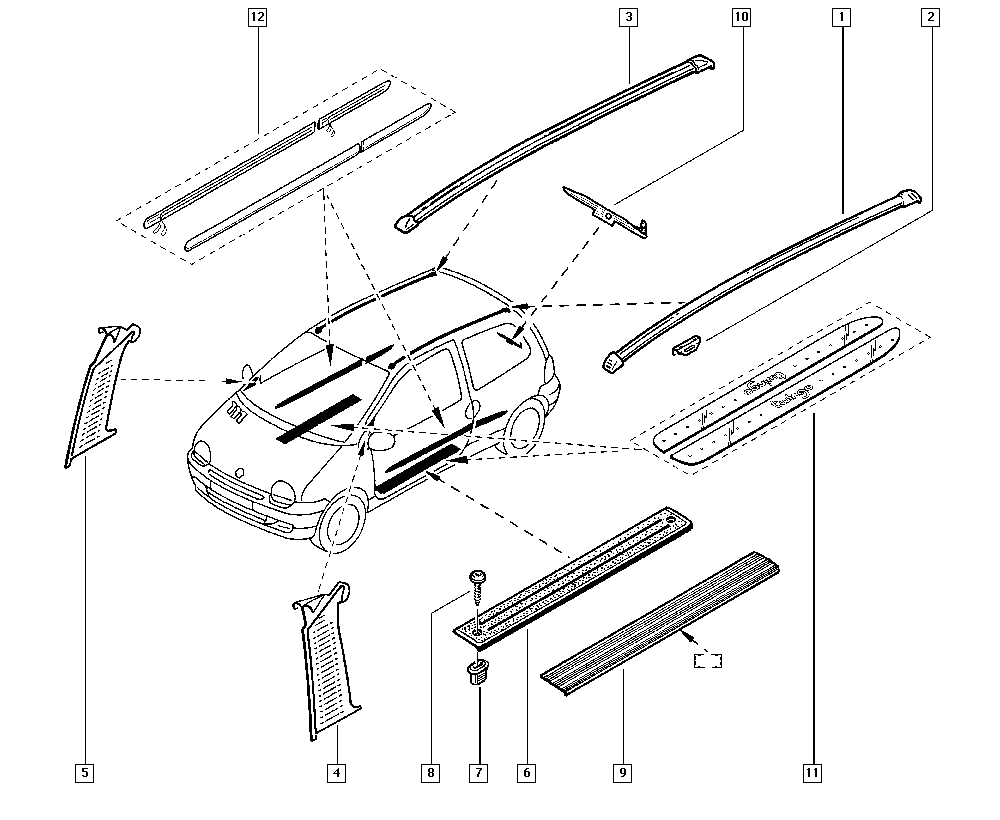 RENAULT 77 03 077 424 - Зажим, молдинг / захисна накладка autozip.com.ua