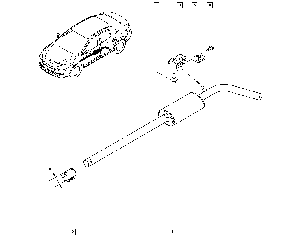 RENAULT 200105824R - Середній глушник вихлопних газів autozip.com.ua