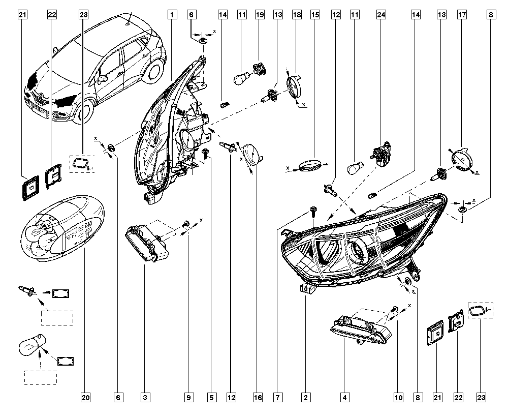 RENAULT 266059367R - Фара денного освітлення autozip.com.ua