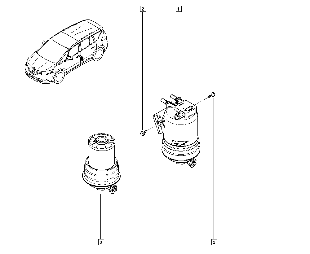 RENAULT 165571618R - Фильтр топливный Пр-во RENAULT autozip.com.ua