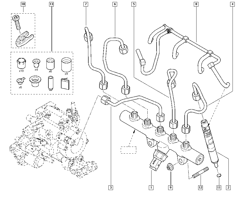 DACIA 166711735R - Шланг, витік палива autozip.com.ua