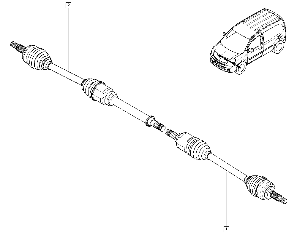 RENAULT 8200687739 - Приводний вал autozip.com.ua