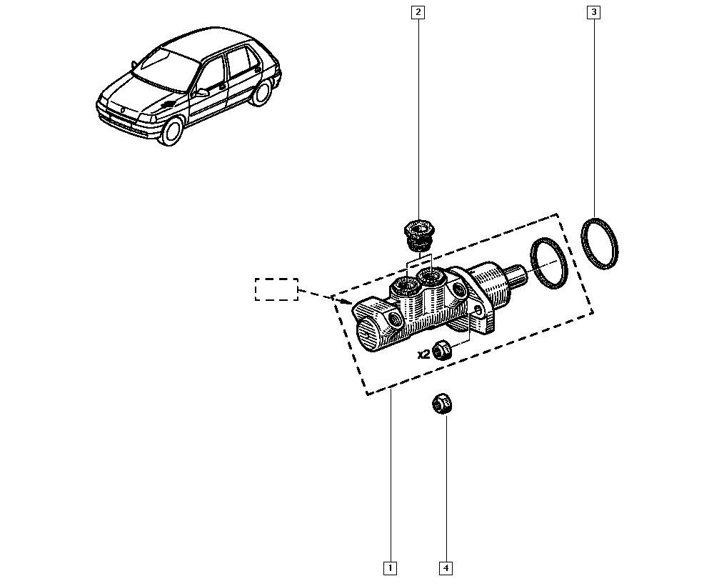 RENAULT 7701204609 - Головний гальмівний циліндр autozip.com.ua