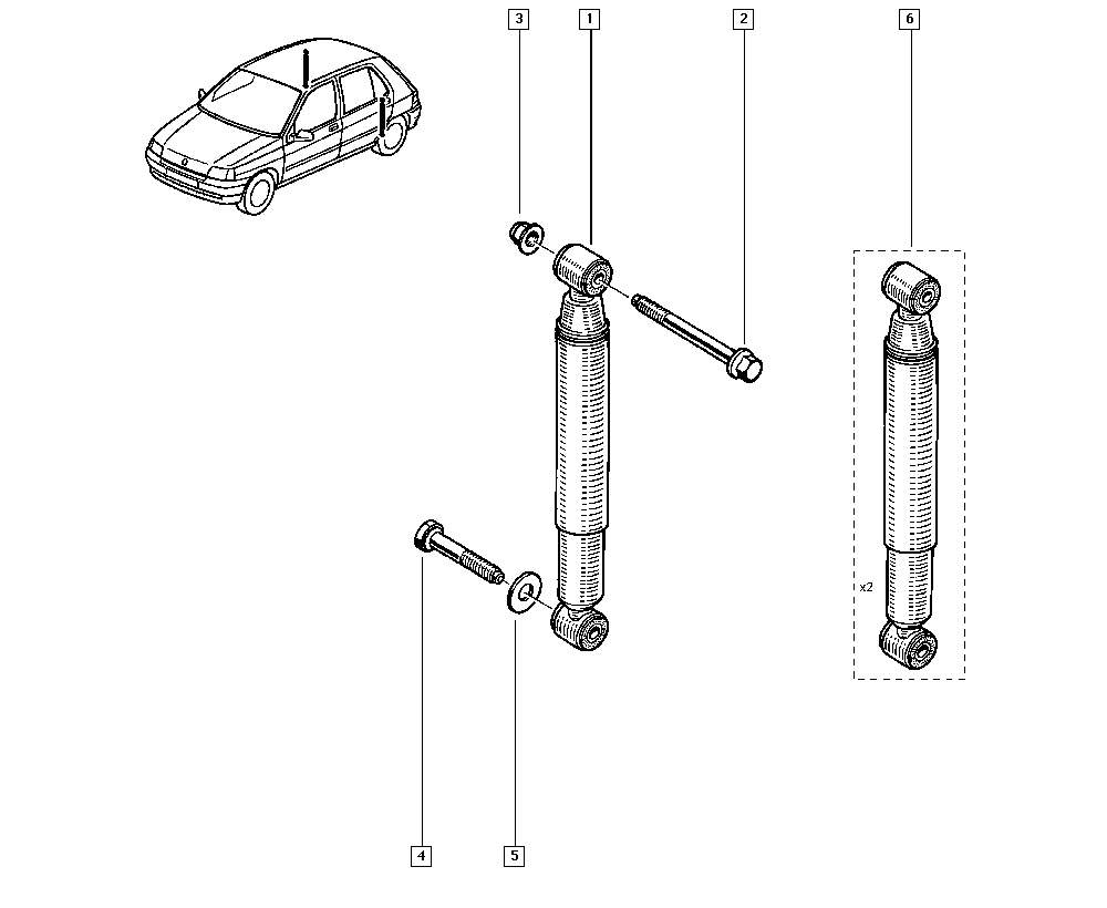 RENAULT 7701477960 - Амортизатор autozip.com.ua