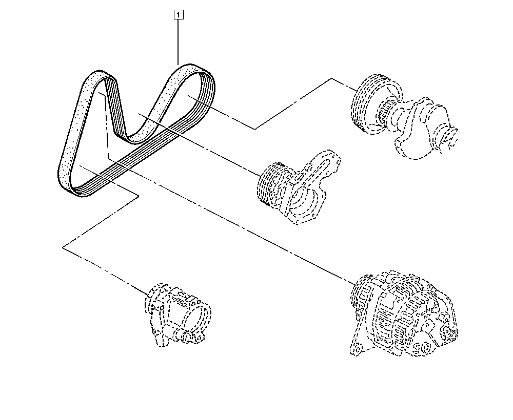 RENAULT 8200059395 - Поліклиновий ремінь autozip.com.ua