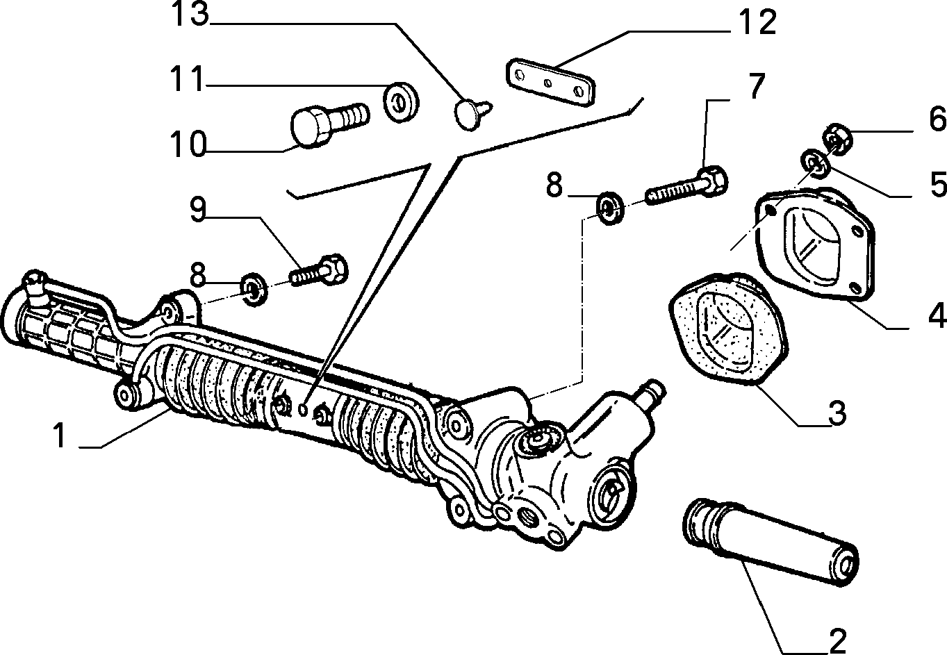 FIAT 60538590 - Рульовий механізм, рейка autozip.com.ua