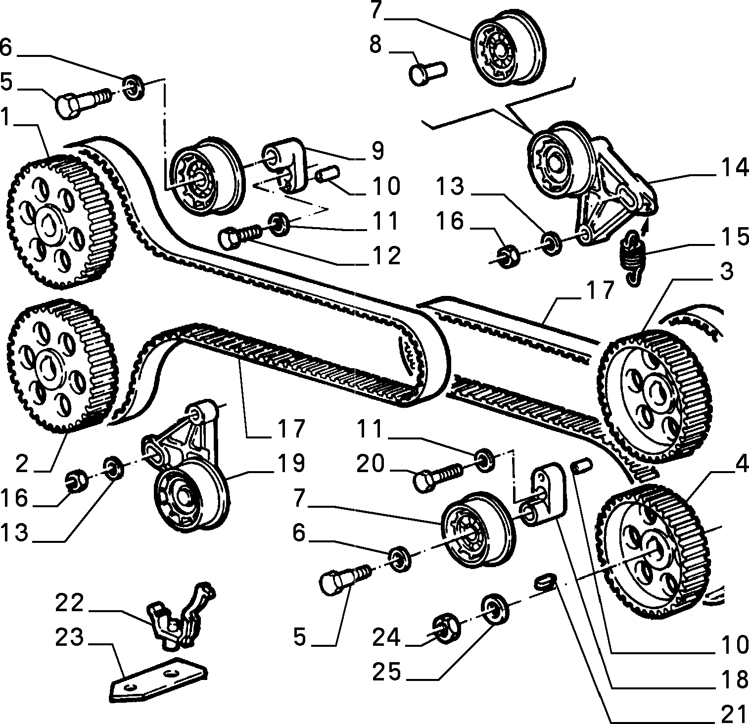 Lancia 60504226 - Натяжна ролик, ремінь ГРМ autozip.com.ua