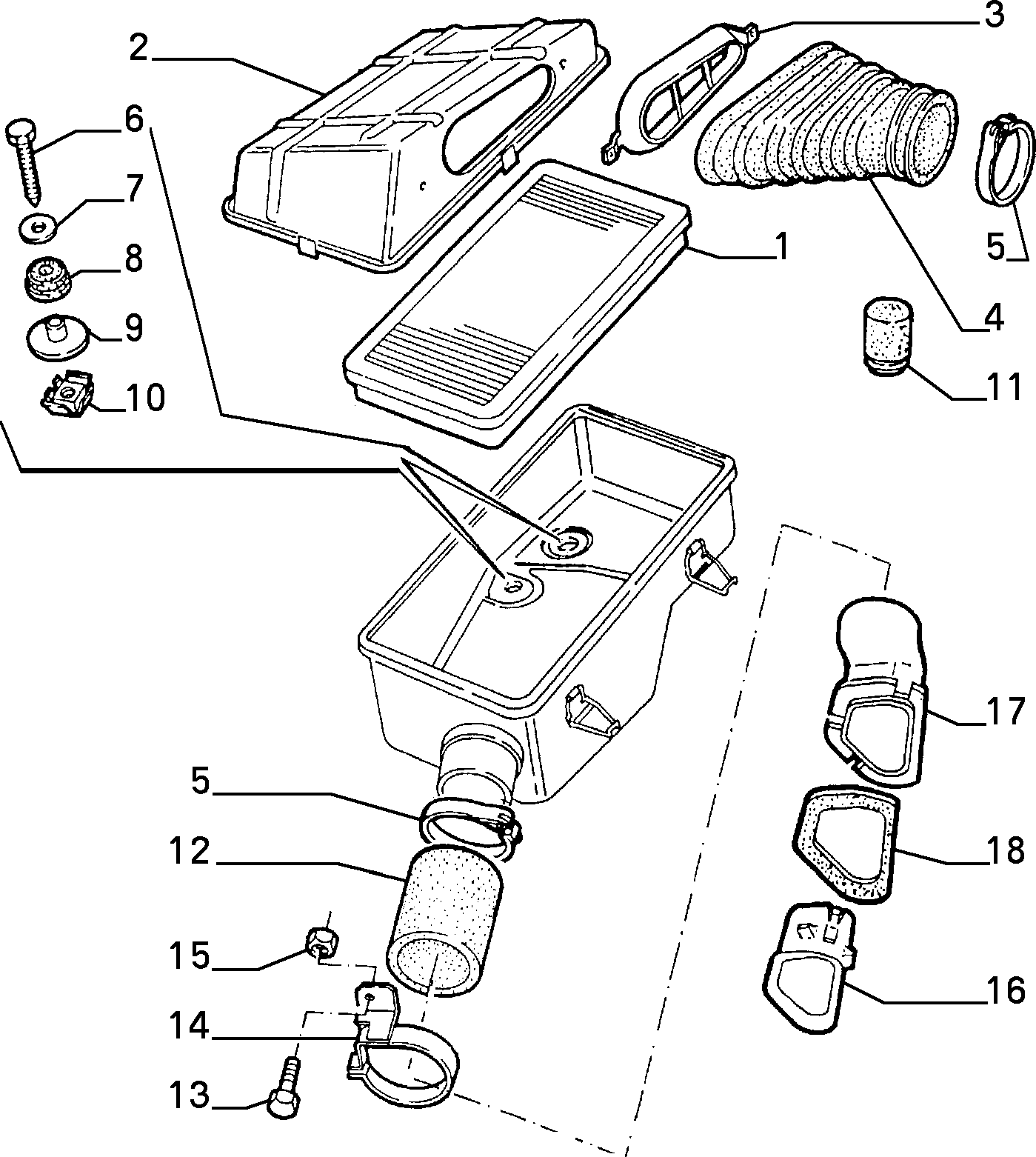 Lancia 71736130 - Повітряний фільтр autozip.com.ua