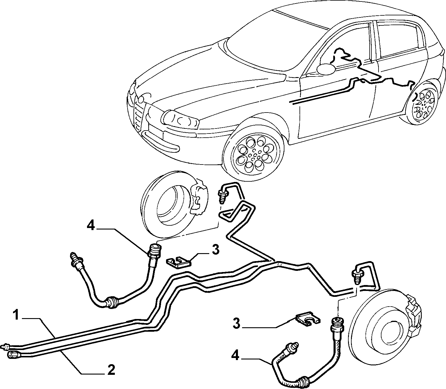 Alfa Romeo 46454474 - Гальмівний шланг autozip.com.ua