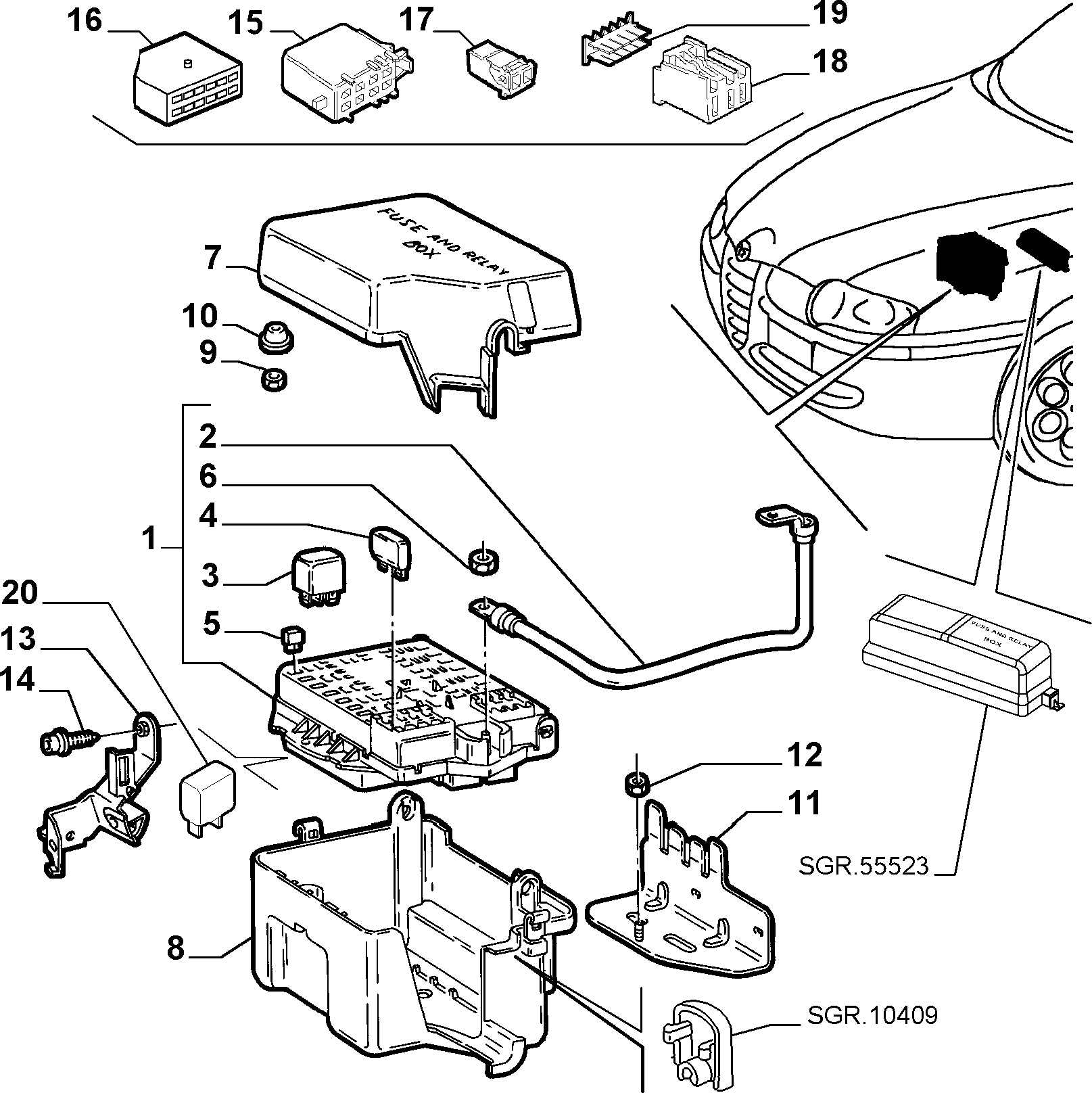 Alfa Romeo 46558759 - Розетка запобіжників autozip.com.ua