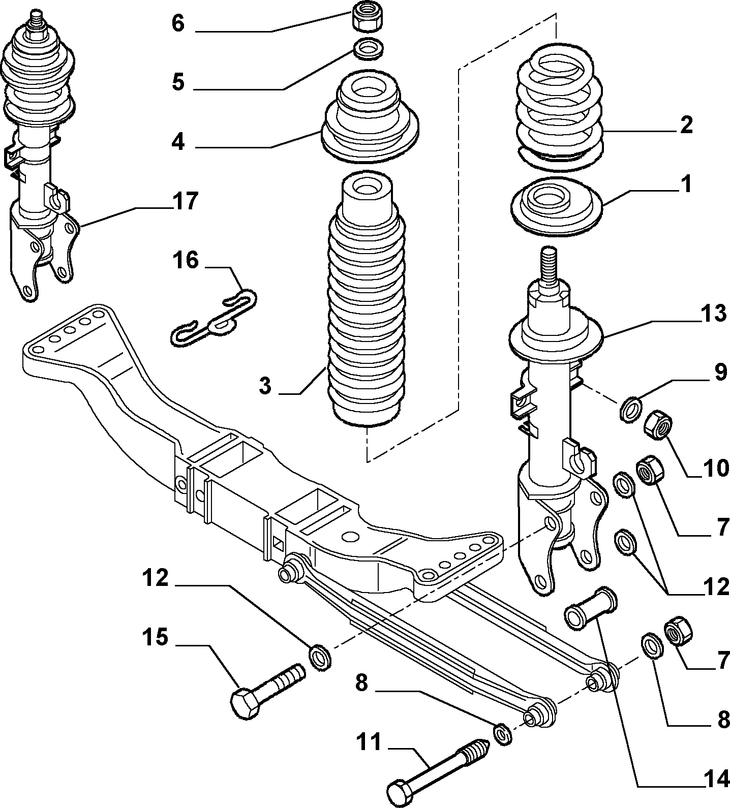 FIAT 60663775 - Пилозахисний комплект, амортизатор autozip.com.ua