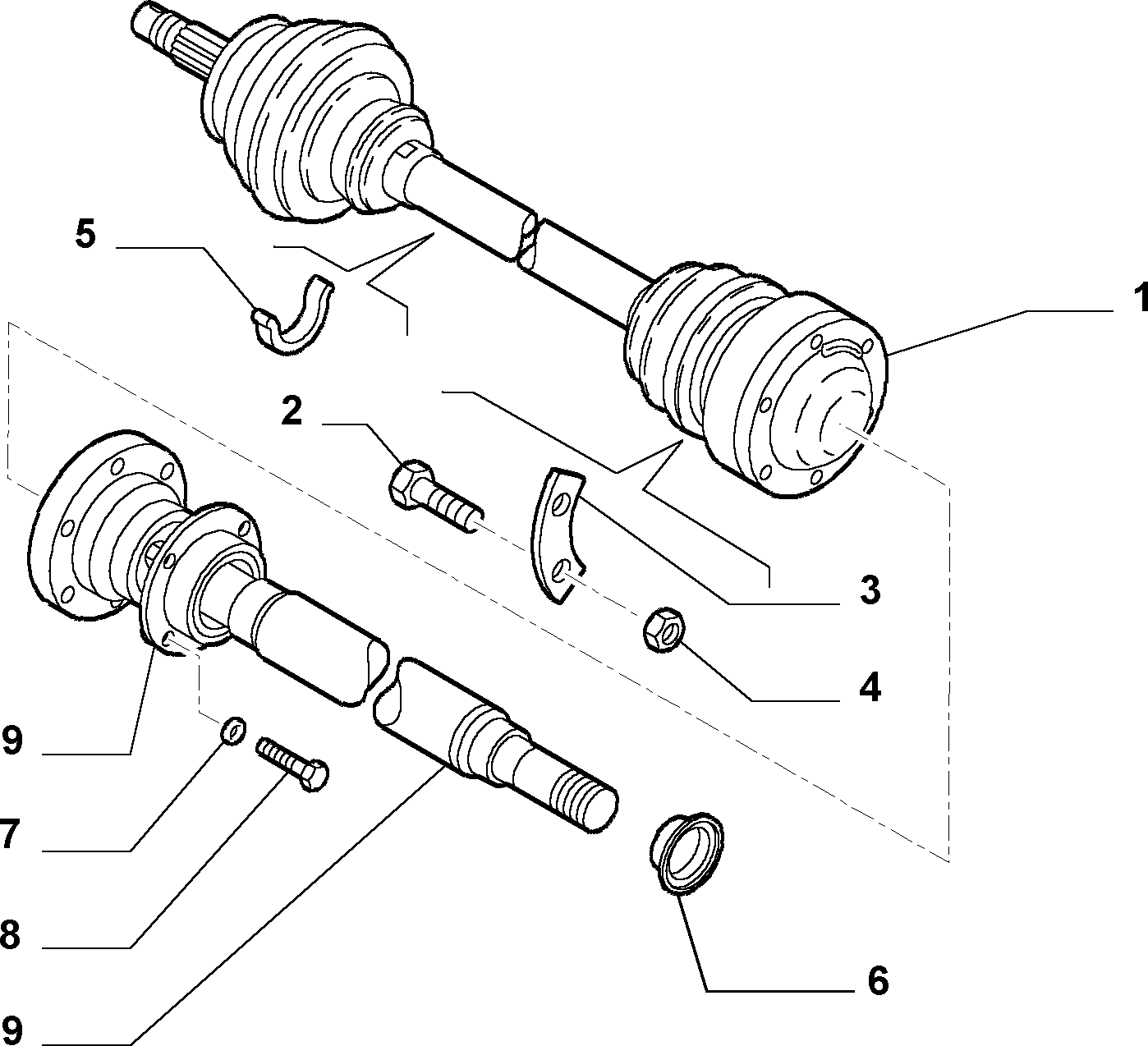 Alfarome/Fiat/Lanci 46307304 - SHAFT RH autozip.com.ua