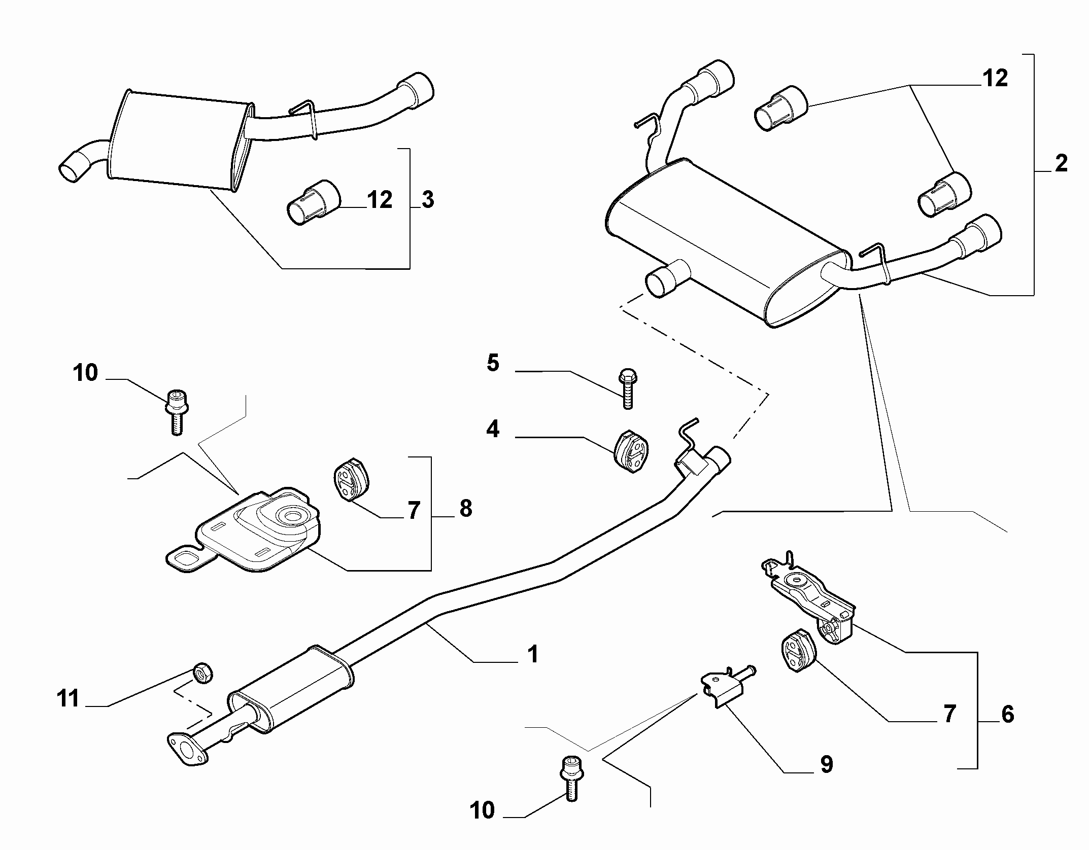 FIAT 51814167 - Кронштейн, втулка, система випуску autozip.com.ua