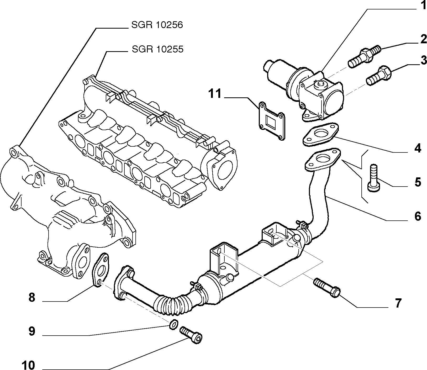 FIAT 55191883 - Прокладка, клапан повернення ОГ autozip.com.ua