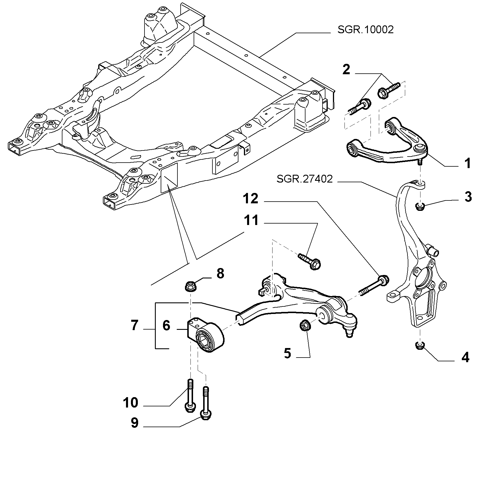 FIAT / LANCIA 51842925 - Сайлентблок, важеля підвіски колеса autozip.com.ua