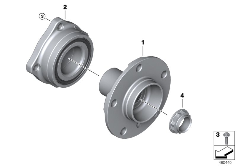 Mini 33 40 6 850 159 - Angular-contact ball bearing unit autozip.com.ua