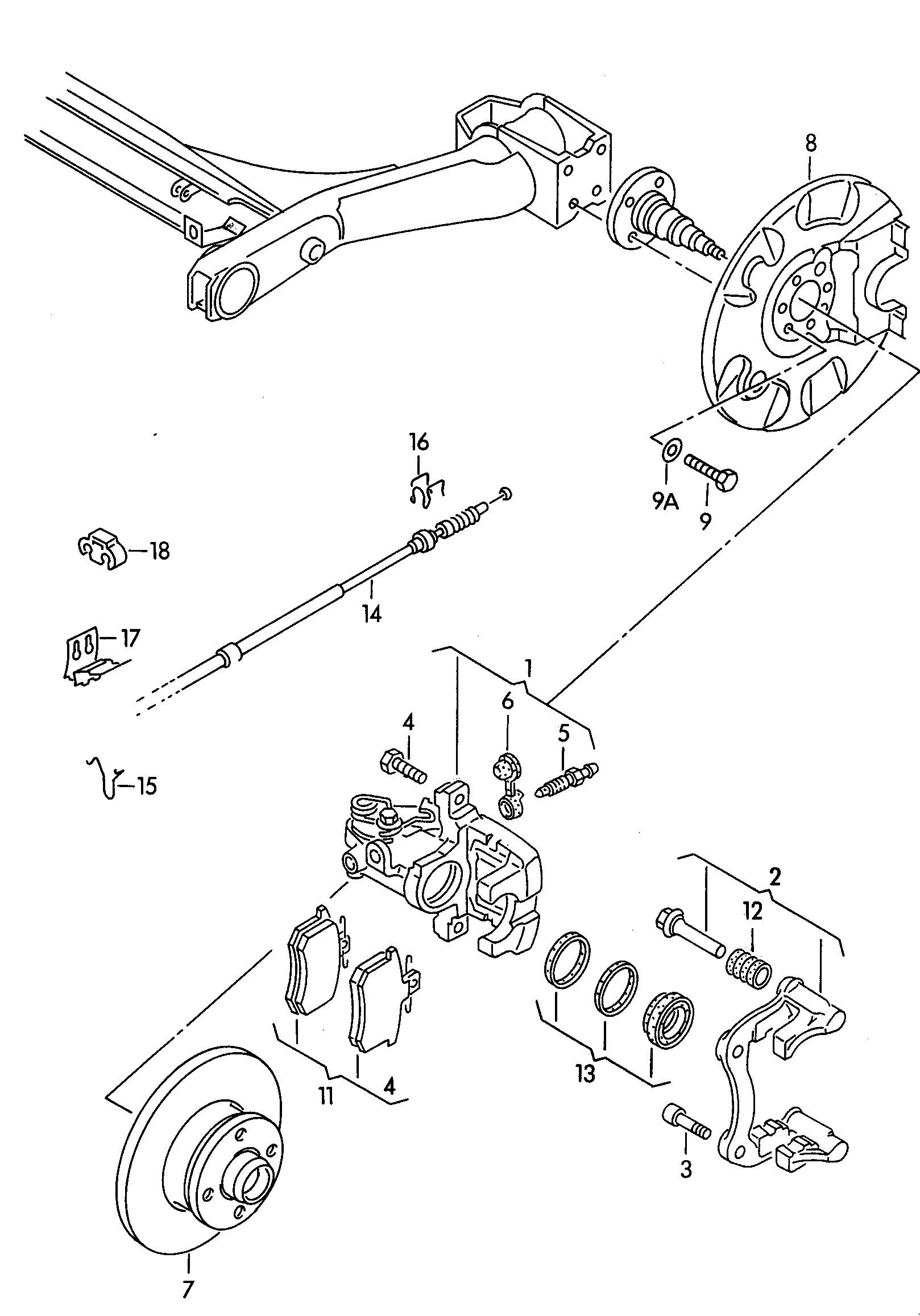 VW 6K0609721F - Трос, гальмівна система autozip.com.ua