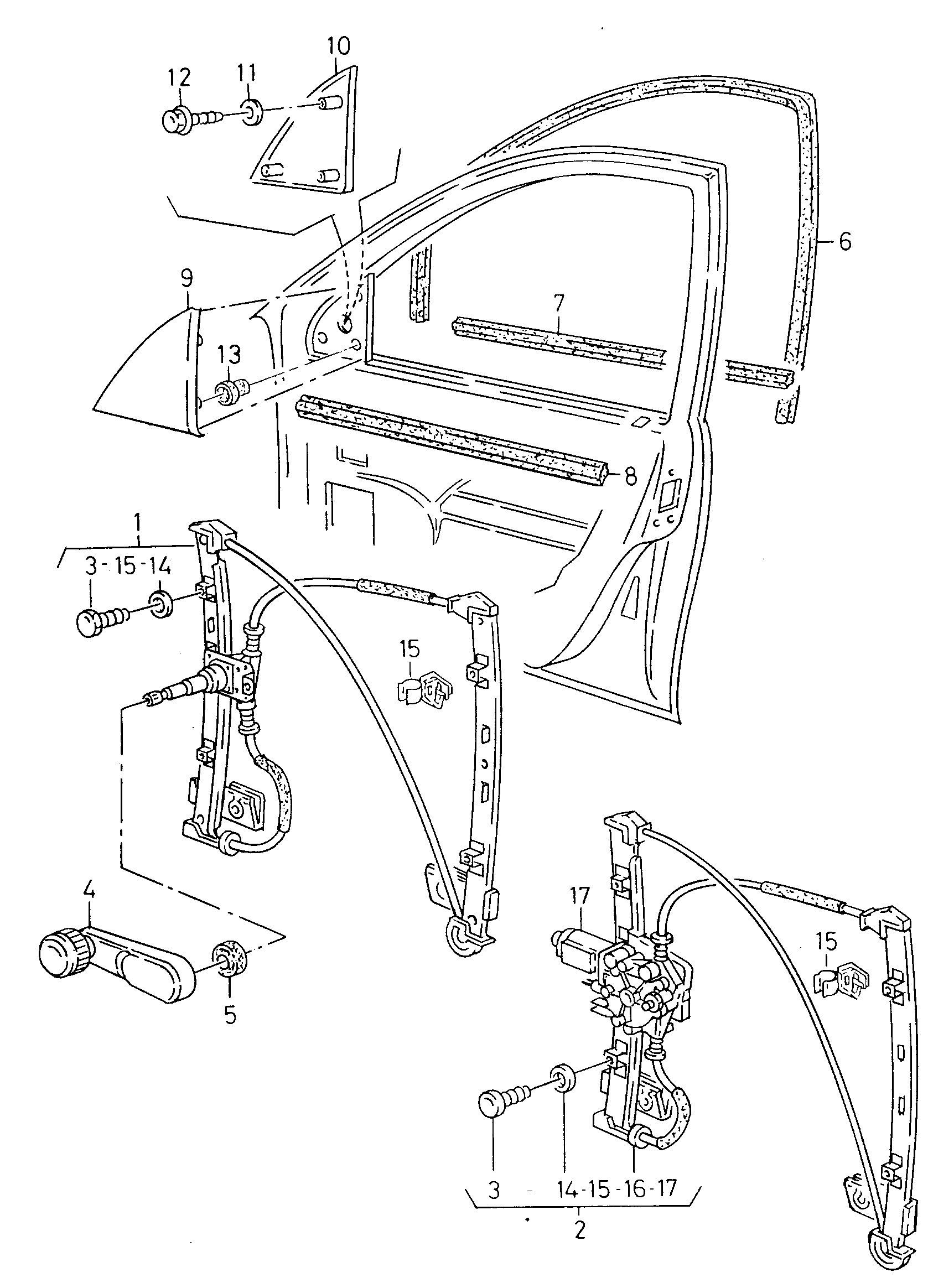 FORD 6K3837401H - Ремкомплект, підйомний механізм скла autozip.com.ua