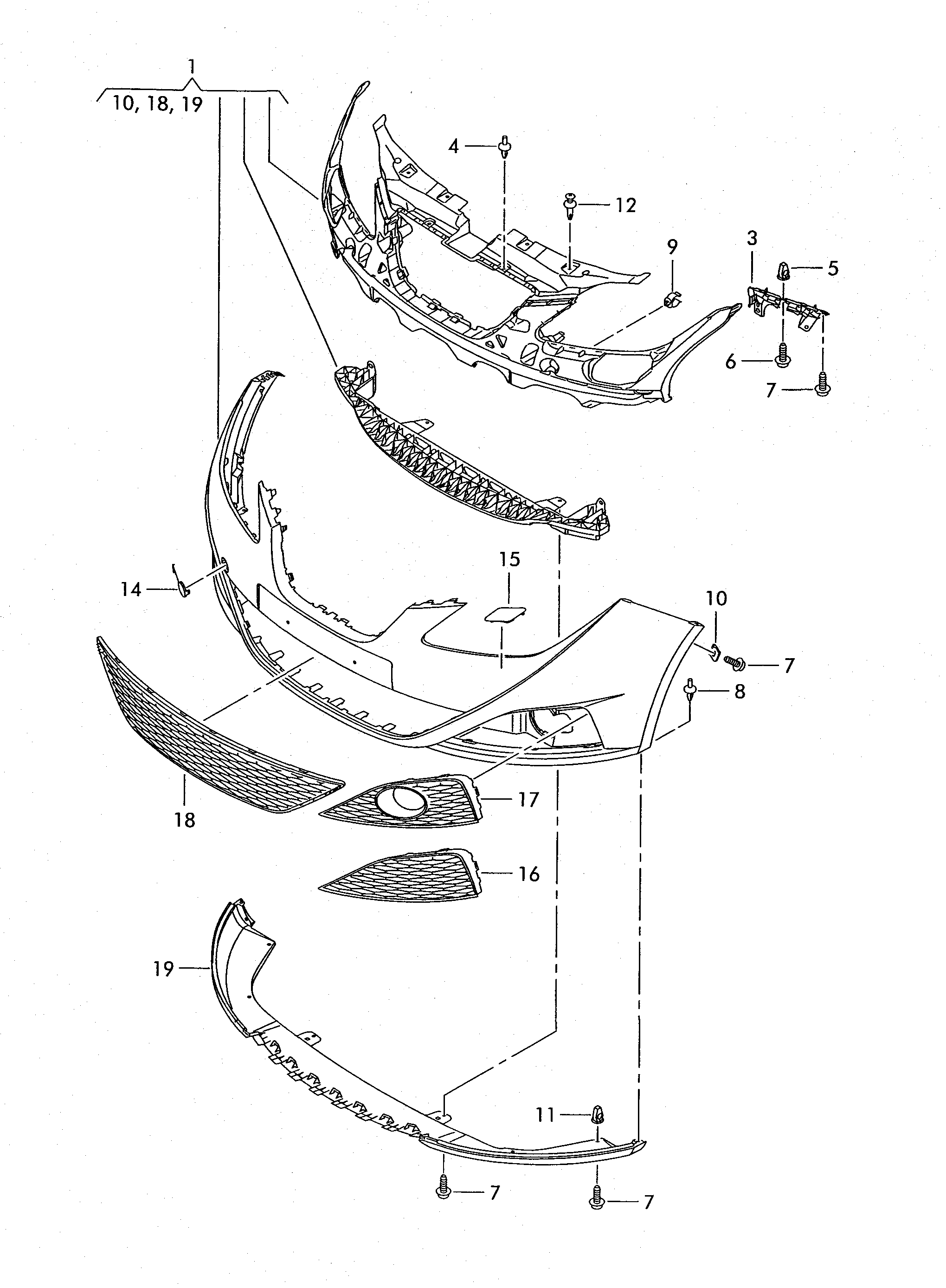 Seat 6J0853665 - Решітка вентилятора, буфер autozip.com.ua