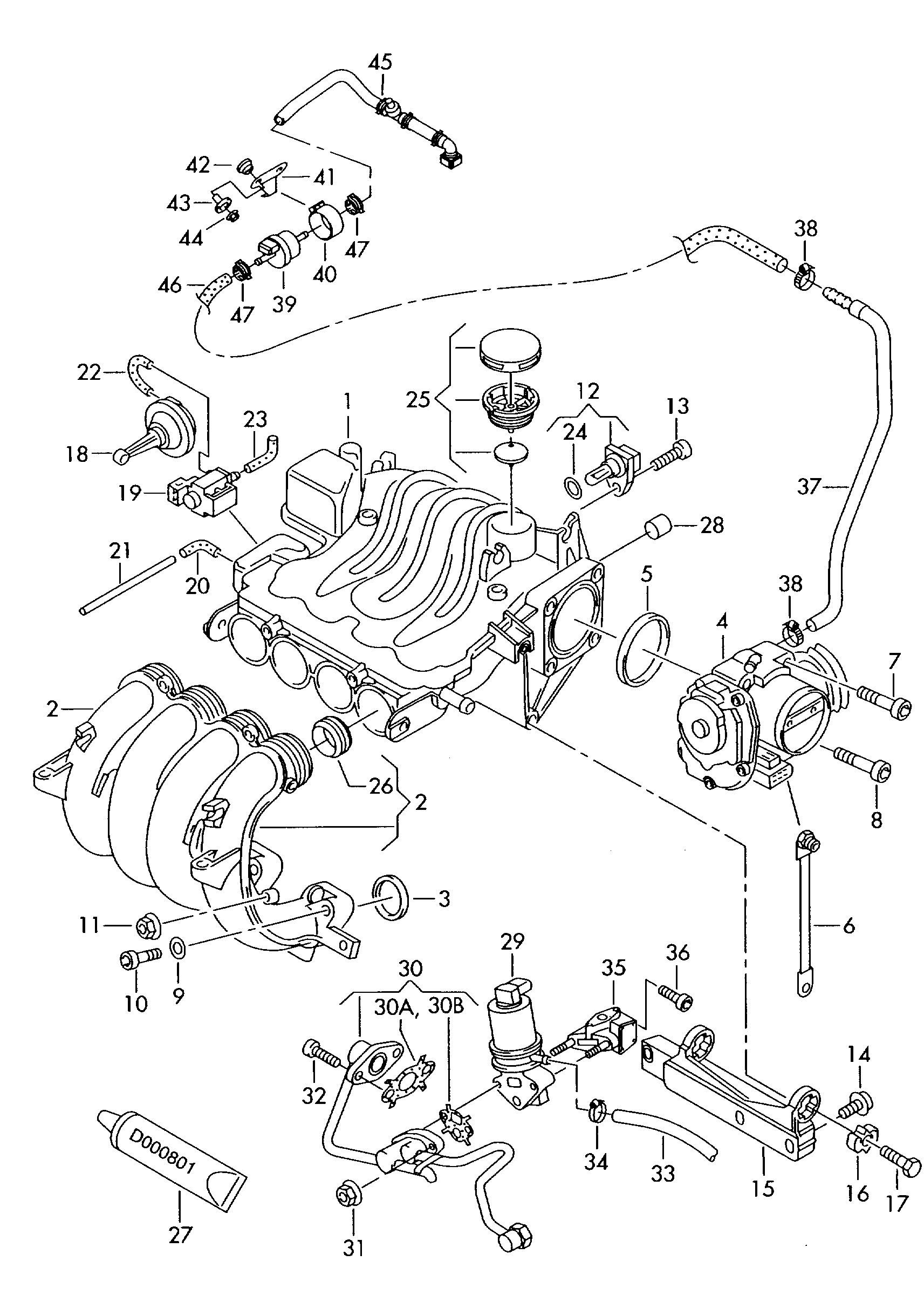 Seat 06A131501P - Клапан повернення ОГ autozip.com.ua