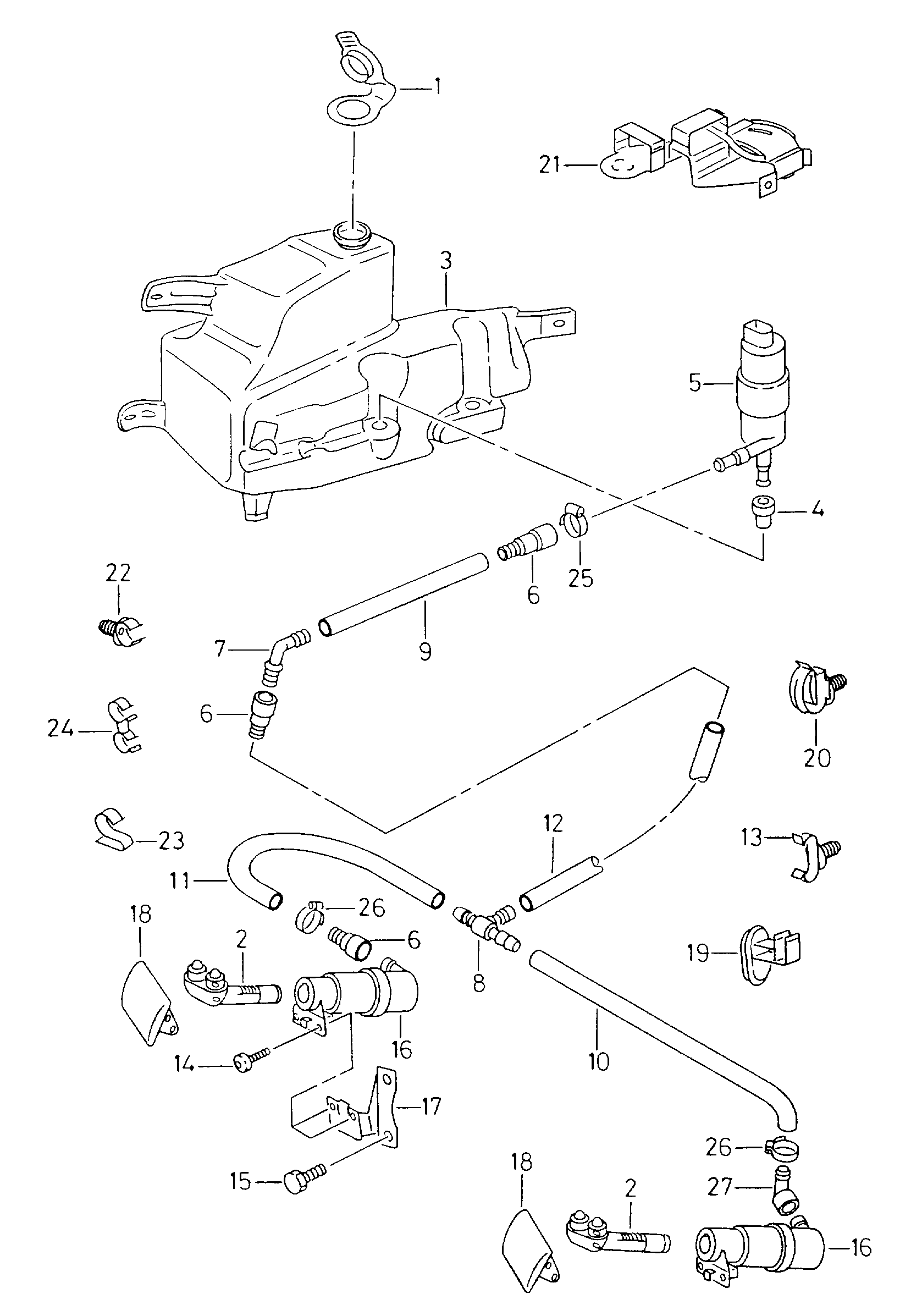 VAG 6K0 955 453 N - Резервуар для води (для чищення) autozip.com.ua