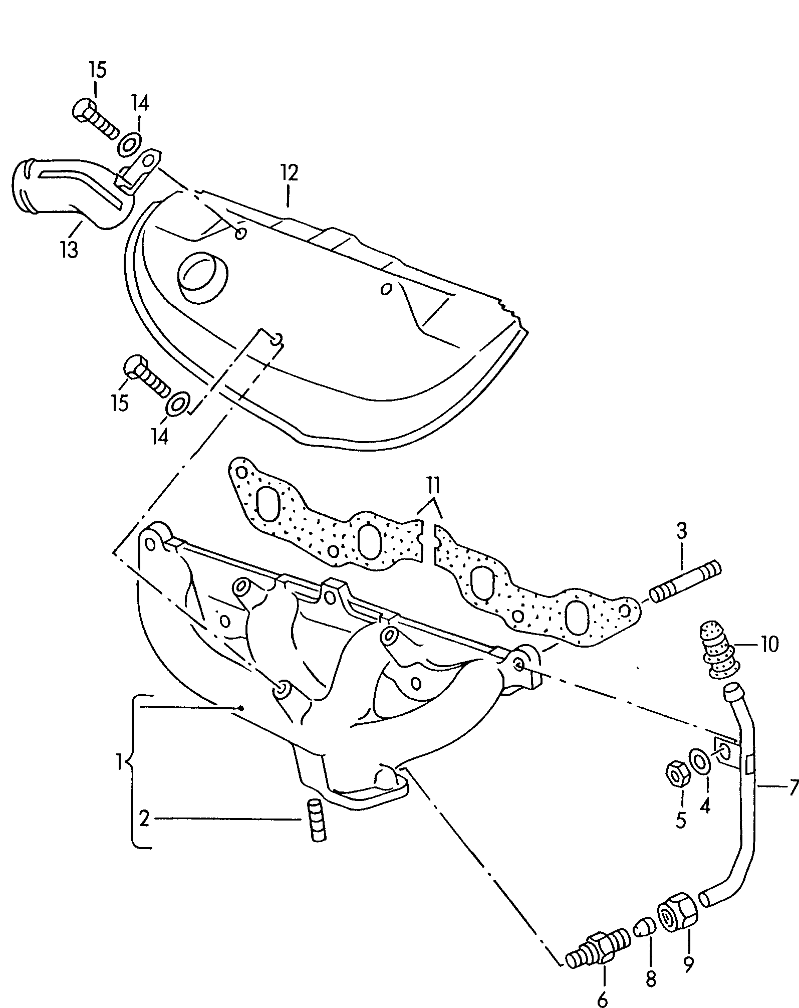 Seat 032253031H - Колектор, система випуску autozip.com.ua