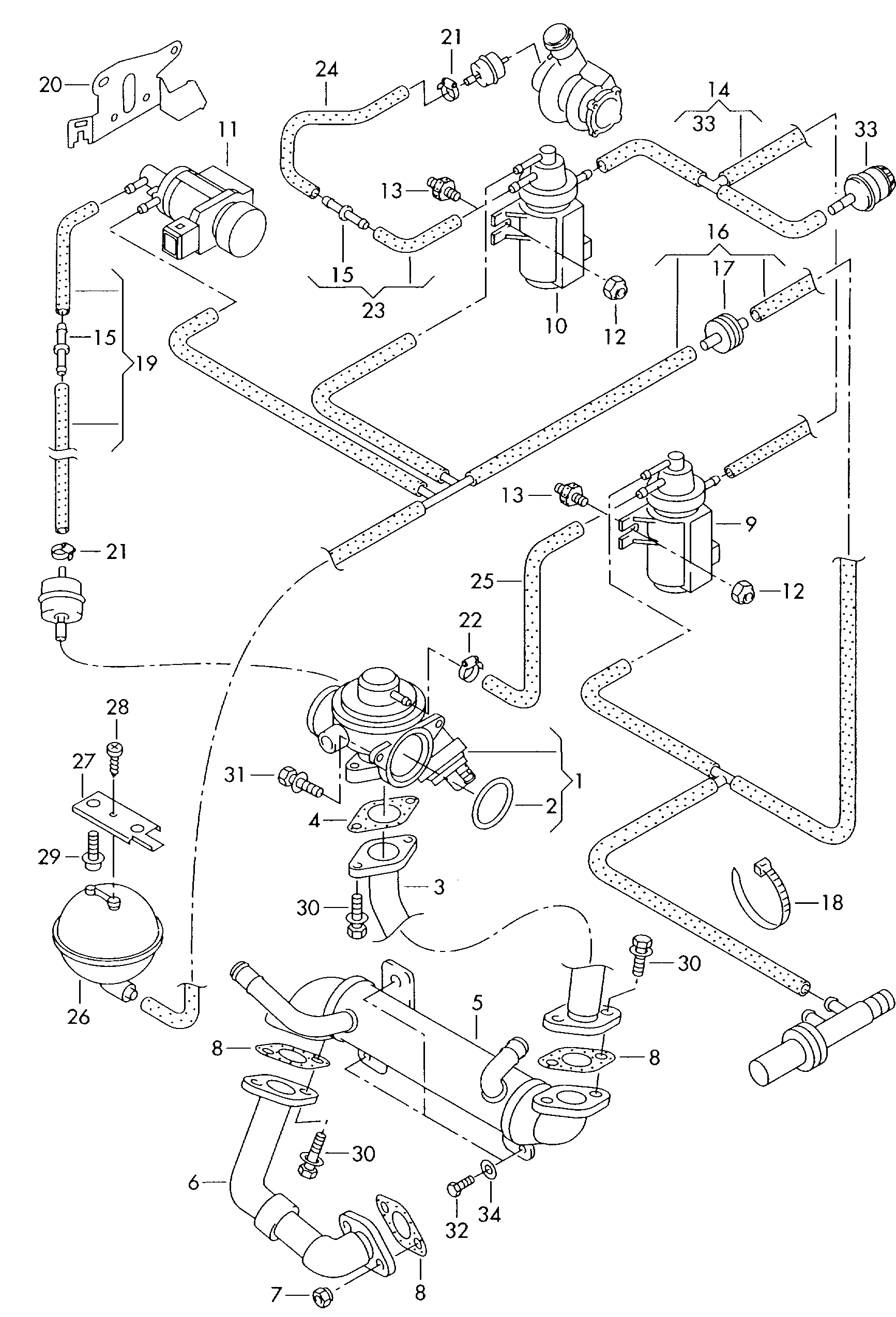 VW 038 131 513 P - Радіатор, рециркуляція ОГ autozip.com.ua