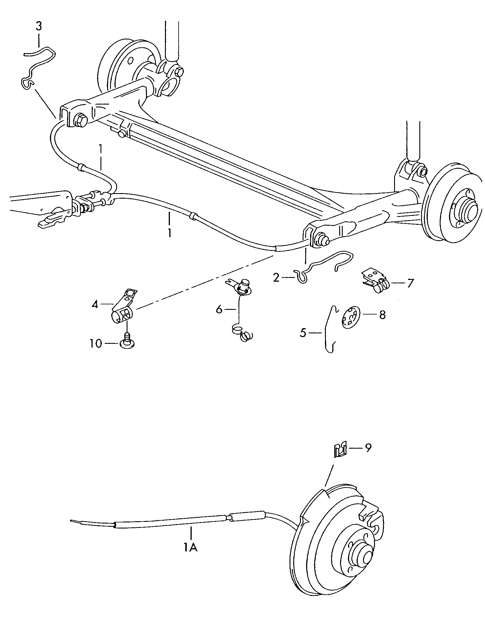 Skoda 6Q0 609 721 K - Трос, гальмівна система autozip.com.ua