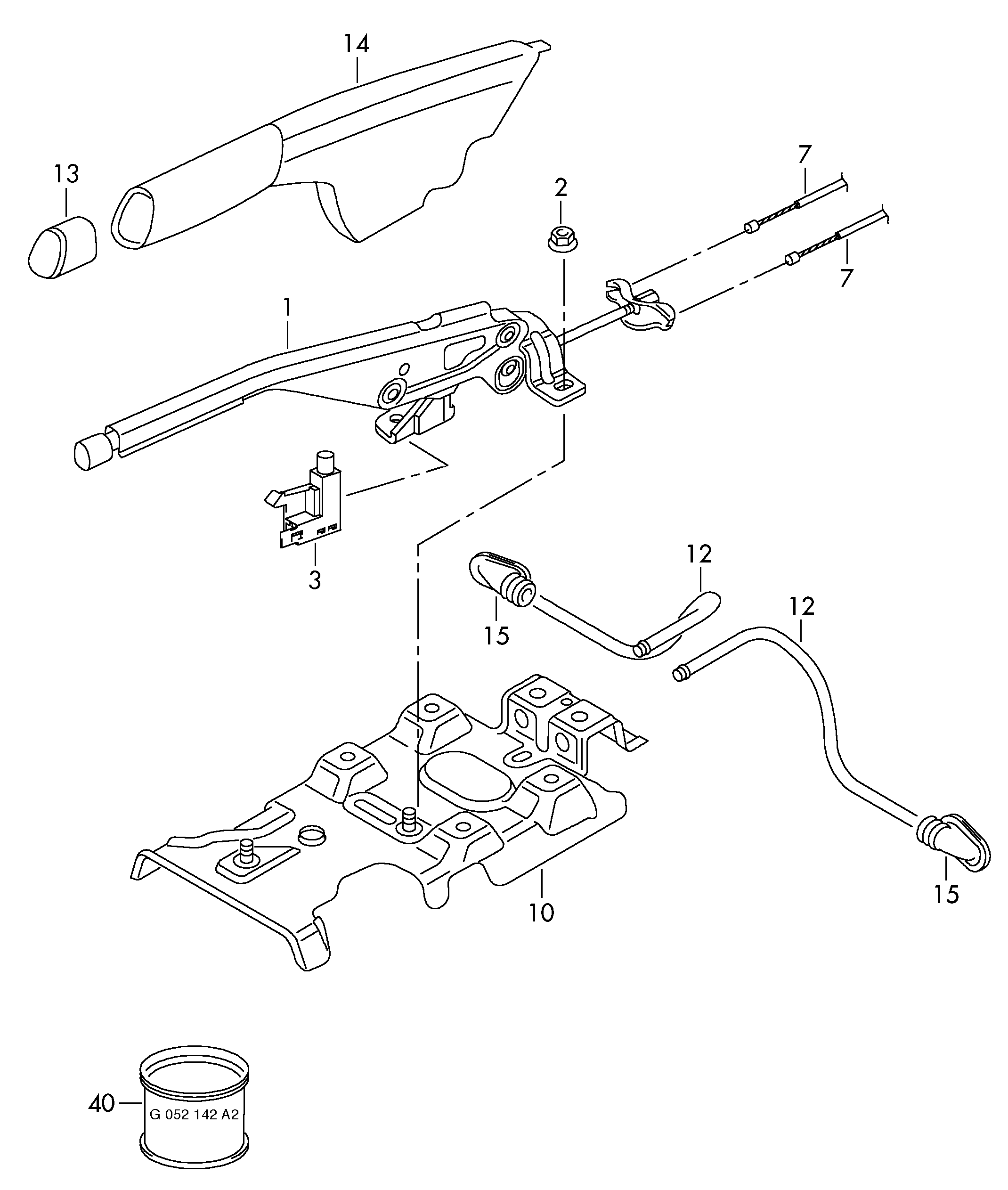 VAG 6Q0 711 951 B - Трос, гальмівна система autozip.com.ua