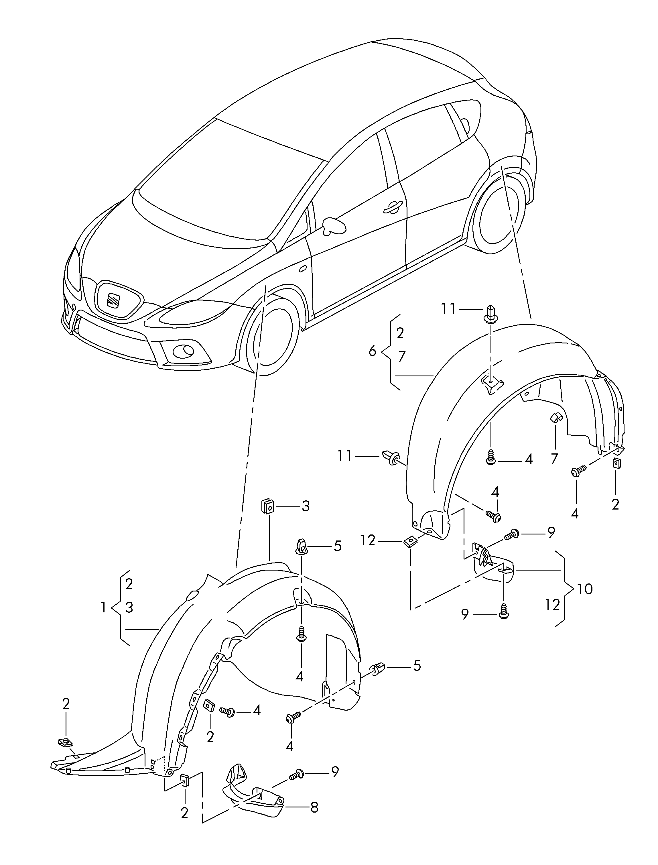 Seat 1P0809957 - Обшивка, колісна ніша autozip.com.ua